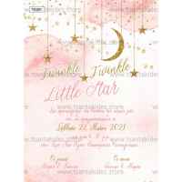 Προσκλητήριο Βάπτισης twinkle little stars TS281