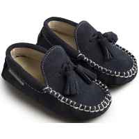 Καστόρινο Μοκασίνι με Φουντάκια από Δέρμα Κρούτα Suede
