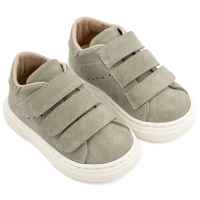 Δερμάτινο Μονόχρωμο Σνίκερ με Τριπλή Μπαρέτα Χρατς​