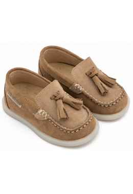 Καστόρινο Loafers με Φουντάκια σε  Πούρο Χρώμα