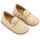 Loafers από Ύφασμα Ψάθα με Δερμάτινες Λεπτομέρειες σε Μπεζ  Χρώμα​
