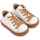Δετό Δερμάτινο Sneaker  από Δέρμα Νάπα σε Μπεζ Χρώμα με Κορδόνι Ταμπά