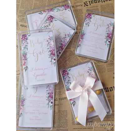 Μπομπονιέρα Προσκλητήριο πλέξι γκλας