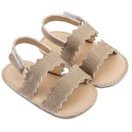 Υφασμάτινο Πέδιλο με Κουλεδάκι σε Πλατίνα Χρώμα