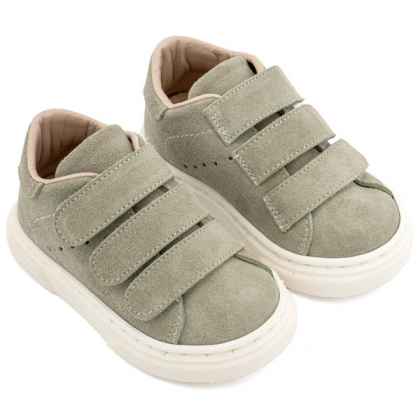 Δερμάτινο Μονόχρωμο Σνίκερ με Τριπλή Μπαρέτα Χρατς​