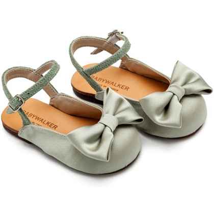 Γαλλικό Υφασμάτινο Σαμπό με Σατέν Φιόγκο σε Λαδί Χρώμα